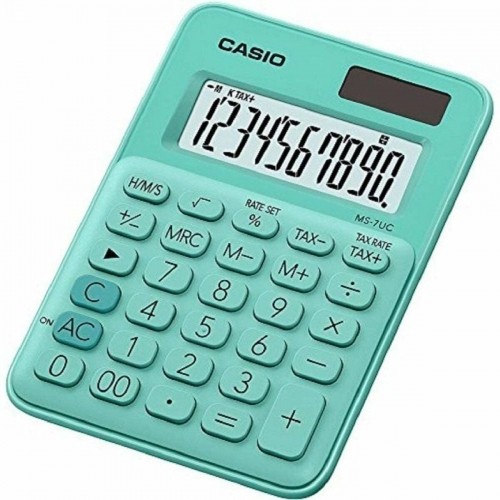 Calculator Casio MS-7UC-GN Green Plastic image 1
