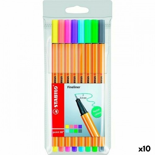 Set of Felt Tip Pens Stabilo Point 88 Multicolour (10 Units) image 1