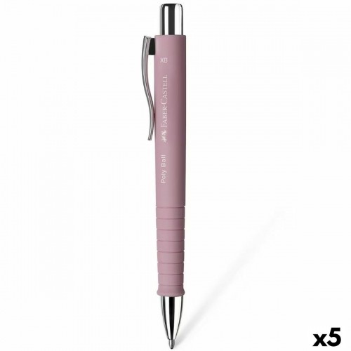 Ручка Faber-Castell Poly Ball XB Розовый (5 штук) image 1