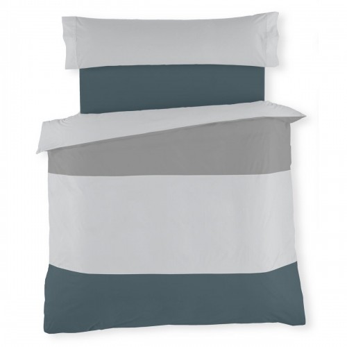 Комплект чехлов для одеяла Alexandra House Living Белый Серый 135/140 кровать 2 Предметы image 1