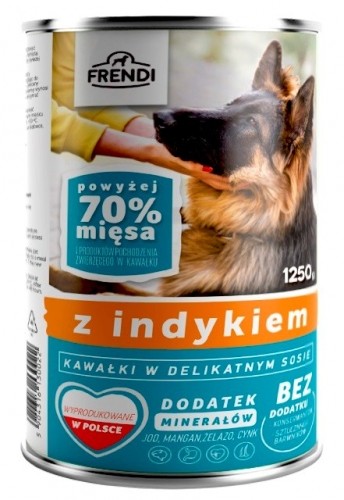 FRENDI with Turkey chunks in delicate sauce - wet dog food - 1250g image 1