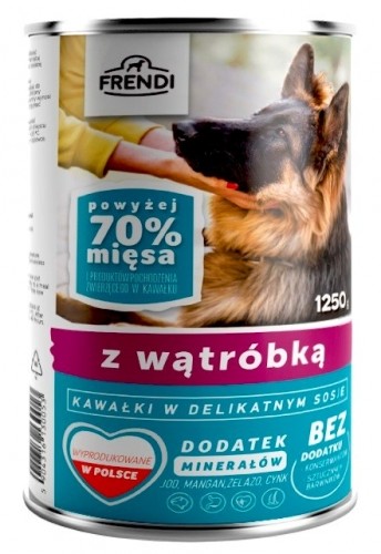 FRENDI with Liver chunks in delicate sauce - wet dog food - 1250g image 1