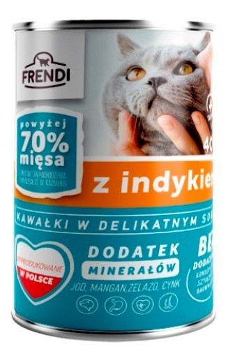 FRENDI with Turkey chunks in delicate sauce - wet cat food - 400g image 1