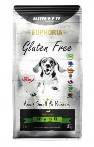 BIOFEED Euphoria Gluten Free Adult small & medium Lamb - dry dog food - 2kg image 1