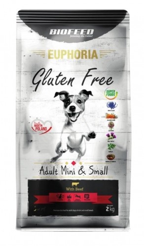 BIOFEED Euphoria Gluten Free Adult mini & small Beef - dry dog food - 2kg image 1
