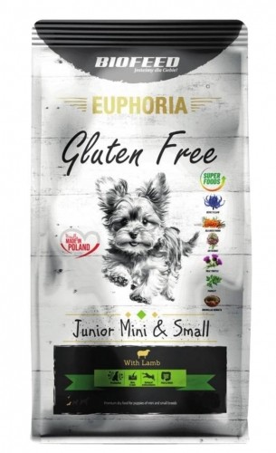 BIOFEED Euphoria Gluten Free Junior mini & small Lamb - dry dog food - 12kg image 1