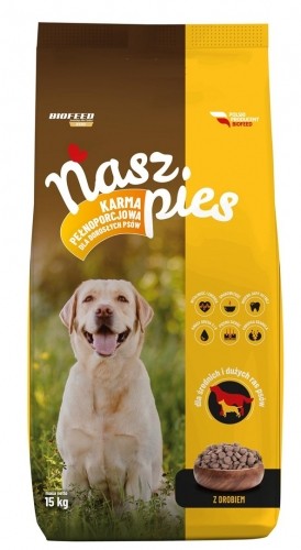 BIOFEED Nasz Pies medium & large Poultry - dry dog food - 15kg image 1