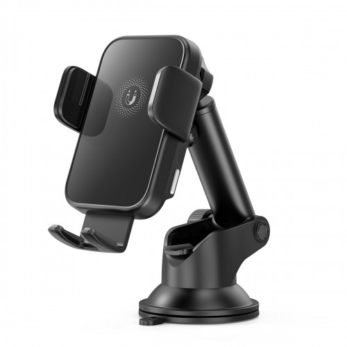 XO car holder WX036 with inductive charging black 15W with suction cup image 1