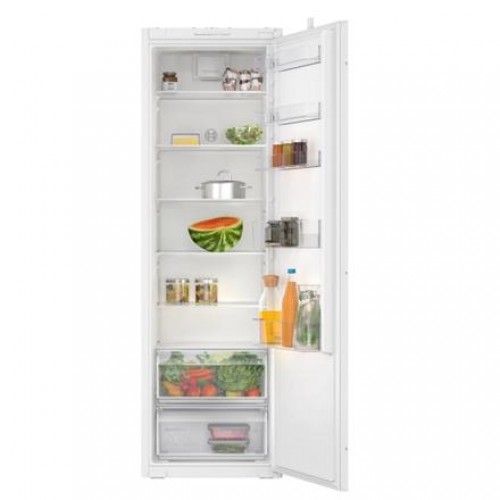 Bosch Refrigerator | KIR815SE0 | Energy efficiency class E | Built-in | Larder | Height 177.2 cm | Fridge net capacity 310 L | Freezer net capacity 0 L | 35 dB | White image 1