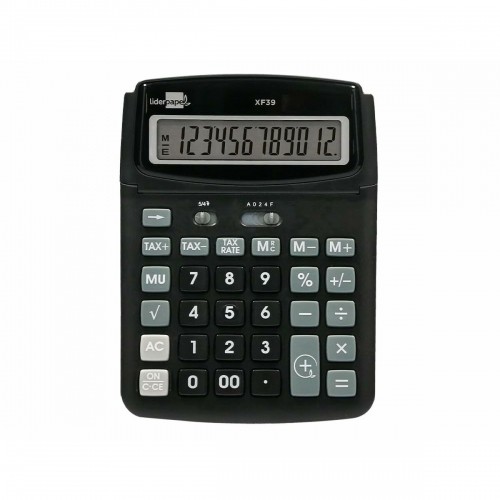 Kalkulators Liderpapel XF39 Melns Plastmasa image 1