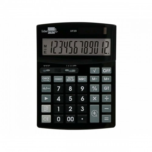 Kalkulators Liderpapel XF29 Melns Plastmasa image 1