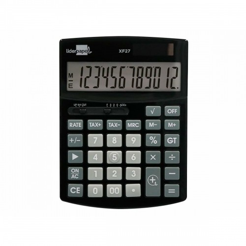 Kalkulators Liderpapel XF27 Melns Plastmasa image 1