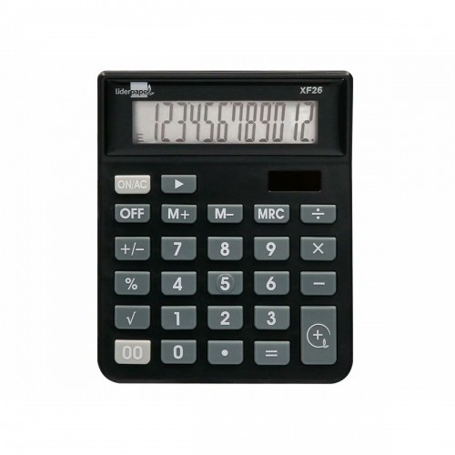 Calculator Liderpapel XF26 Black Plastic image 1