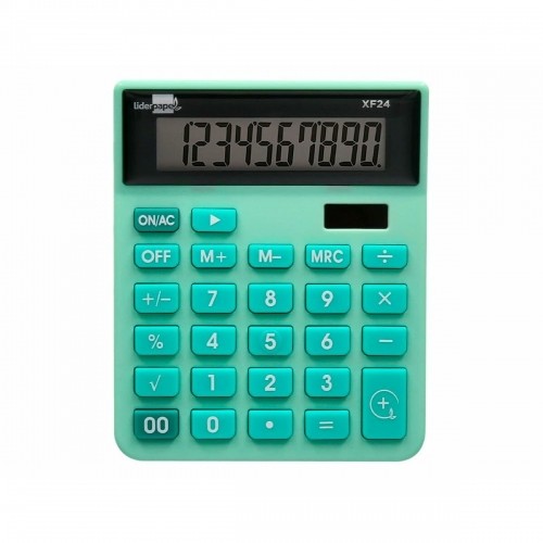 Kalkulators Liderpapel XF24 Zaļš Plastmasa image 1