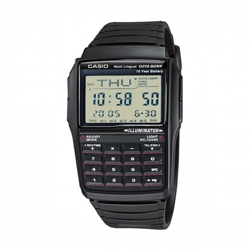 Мужские часы Casio DATABANK CALCULATOR Чёрный Серый image 1