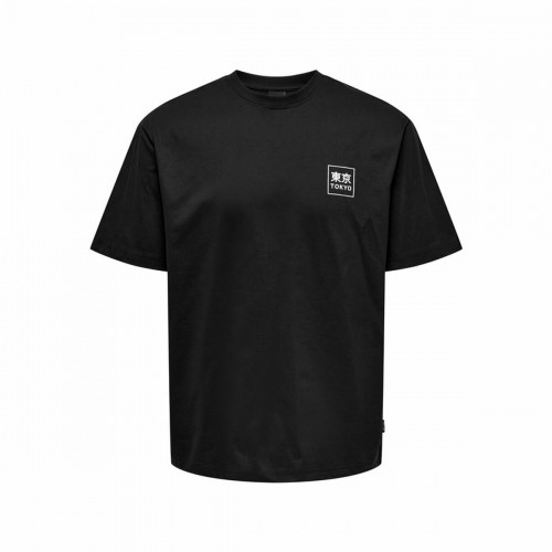 Men’s Short Sleeve T-Shirt Only & Sons Onskace Rlx Black image 1