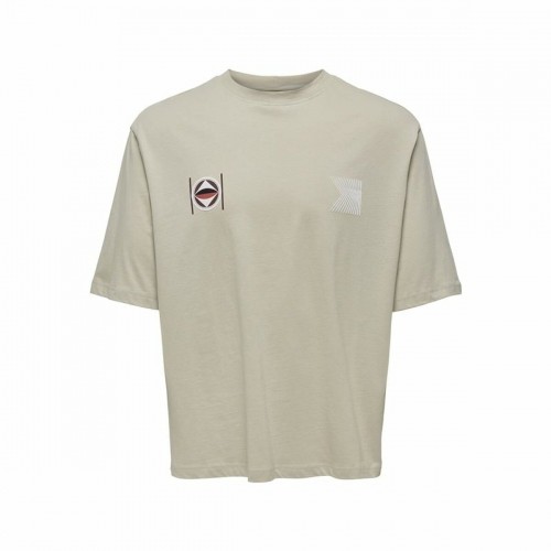 Men’s Short Sleeve T-Shirt Only & Sons Onslenny Ovz Element  Grey image 1