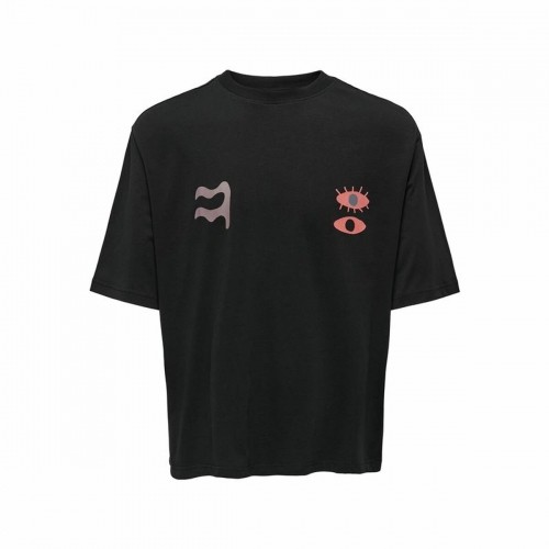 Men’s Short Sleeve T-Shirt Only & Sons Onslenny Ovz Element  Black image 1