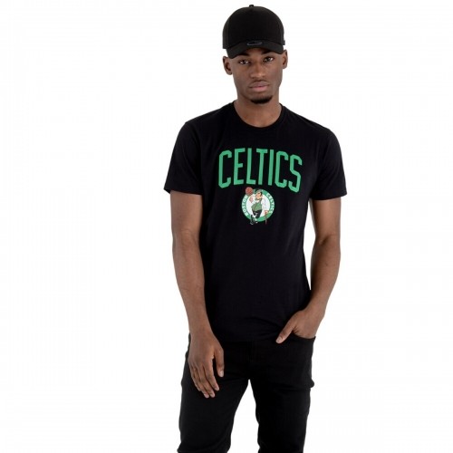 Vīriešu Krekls ar Īsām Piedurknēm New Era NOS NBA BOSCEL 60505459  Melns image 1