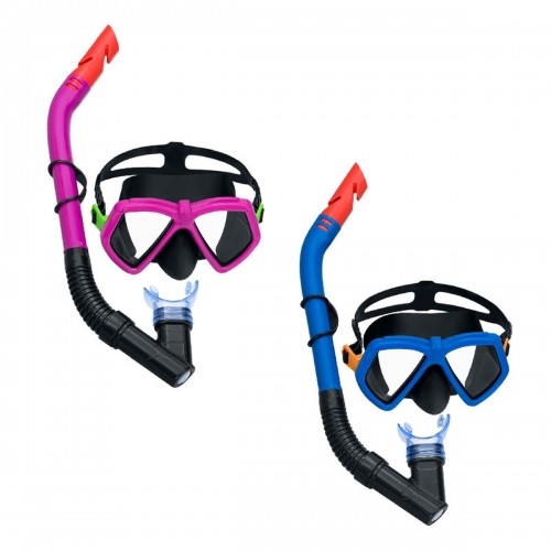 Детские очки для ныряния с трубкой Bestway Синий Фуксия Разноцветный (3 штук) image 1