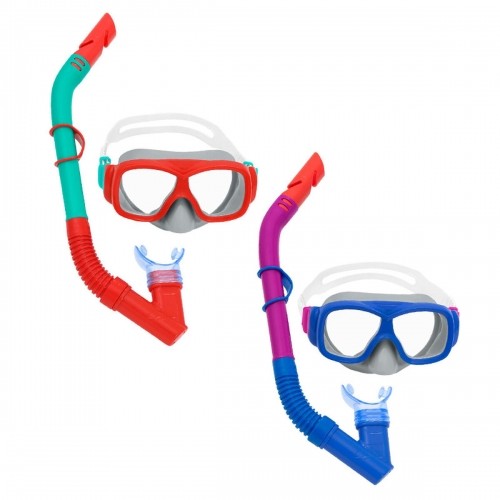 Детские очки для ныряния с трубкой Bestway Синий Оранжевый Разноцветный image 1