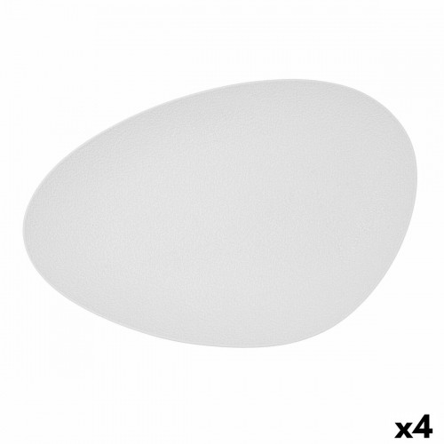 поднос для закусок Bidasoa Fosil Белый Керамика Глинозем овальная 39,1 x 26,3 x 3,4 cm (4 штук) image 1