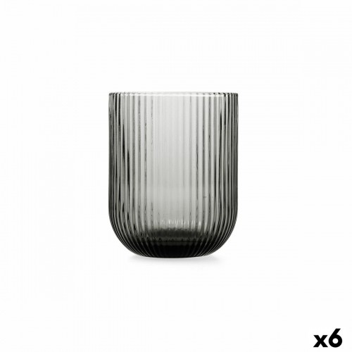 Glass Bidasoa Fosil Grey Glass 280 ml (6 Units) image 1