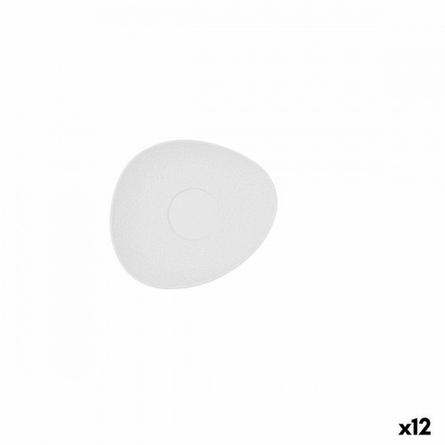 Тарелка Bidasoa Fosil Белый Керамика Глинозем 13,3 x 11,6 x 1,7 cm Кафе (12 штук) image 1