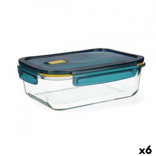 Hermetic Lunch Box Quid Astral Blue Glass 1,52 L 23 x 17,5 x 8,4 cm (6 Units) image 1
