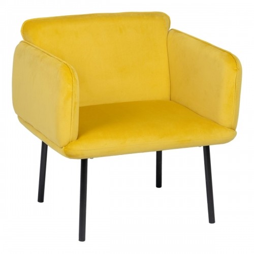 Bigbuy Home atzveltnes krēsls Dzeltens Melns 100 % poliesters 76 x 64 x 77 cm image 1