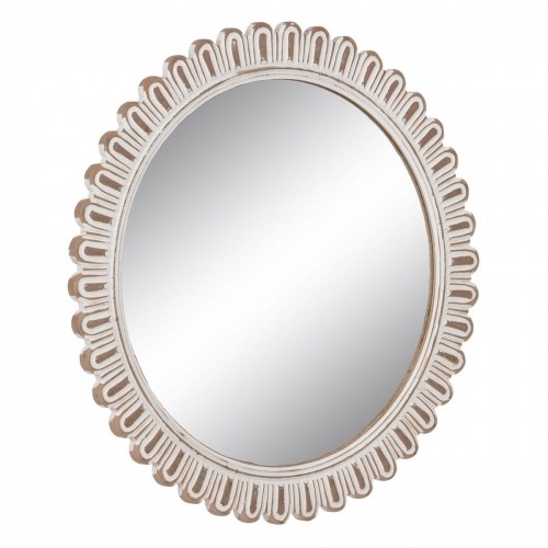 Bigbuy Home Sienas spogulis Balts Stikls Mango koks 73 x 2 x 73 cm image 1