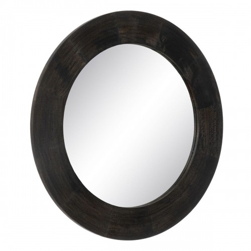 Wall mirror Dark brown Crystal Mango wood MDF Wood Vertical Circular 122 x 3,8 x 122 cm image 1