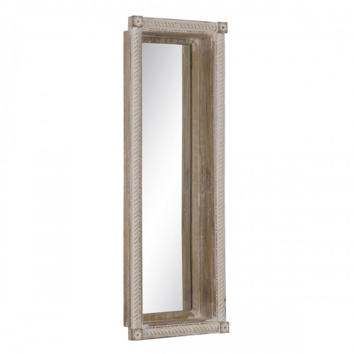 Wall mirror White Natural Crystal Mango wood MDF Wood Vertical 106,6 x 12,7 x 38 cm image 1