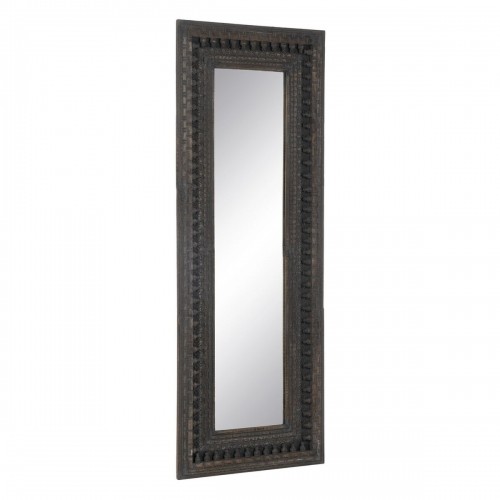 Bigbuy Home Garderobes spogulis Tumši brūns Stikls Mango koks Koks MDF Vertikāli 67,3 x 5,1 x 176,5 cm image 1