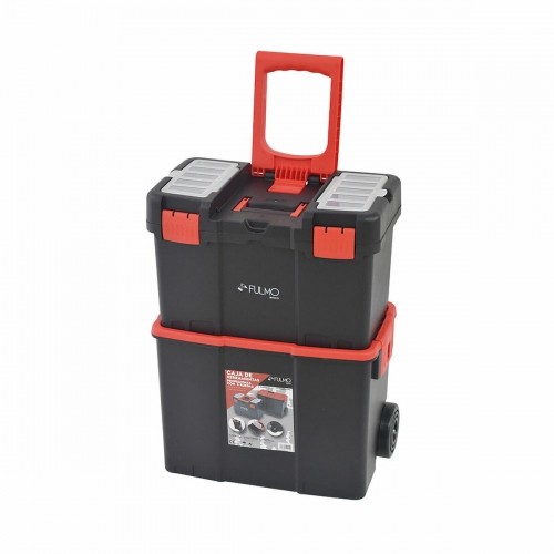 Toolbox with Compartments Fulmo 45 x 25 x 44 cm Double With wheels image 1