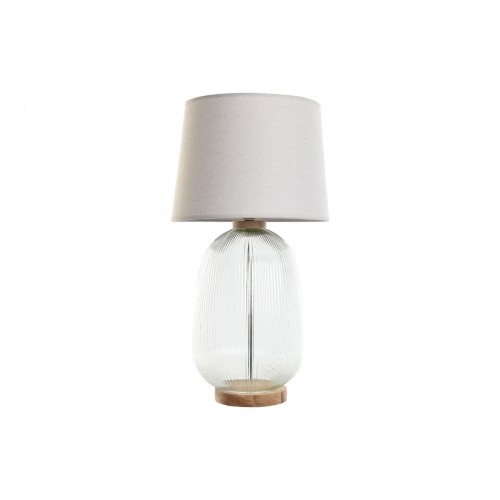 Desk lamp Home ESPRIT Beige Wood Crystal 50 W 220 V 32 x 32 x 61 cm image 1
