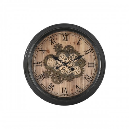 Настенное часы Home ESPRIT Чёрный Позолоченный Натуральный Стеклянный Железо Vintage 67 x 9 x 67 cm image 1