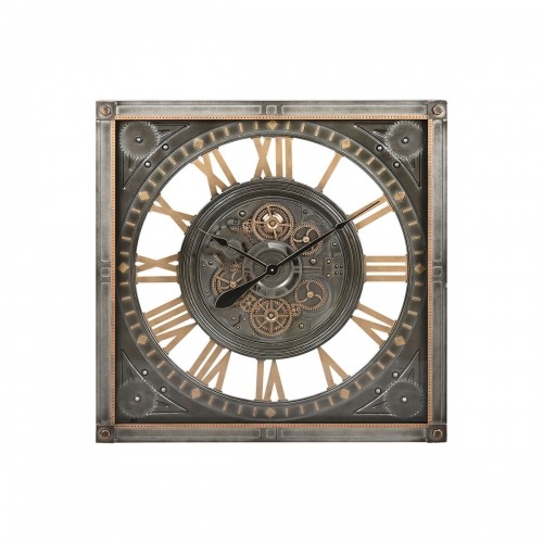 Sienas pulkstenis Home ESPRIT Pelēks Bronza Sudrabains Stikls Dzelzs 80 x 10 x 80 cm image 1