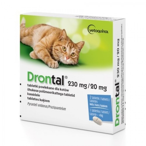 Vetoquinol Drontal tabletki odrobaczające kot 2szt image 1