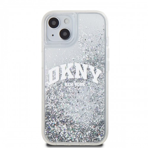 DKNY Liquid Glitter Arch Logo Case for iPhone 14 Transparent image 1