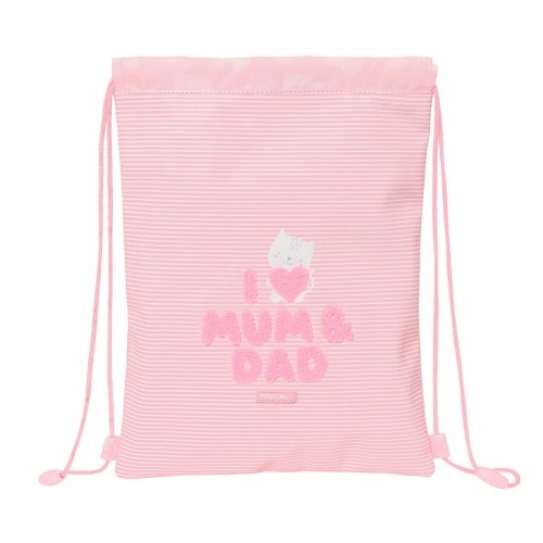 Backpack with Strings Safta Love Pink (26 x 34 x 1 cm) image 1