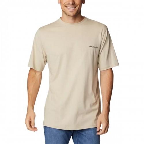 Men’s Short Sleeve T-Shirt Columbia Csc Basic Logo™ Light brown Moutain image 1