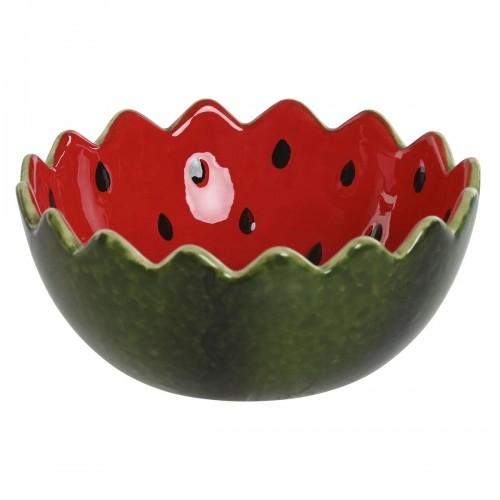 Snack Bowl Home ESPRIT Red Green Stoneware Watermelon 15 x 15 x 6,5 cm image 1