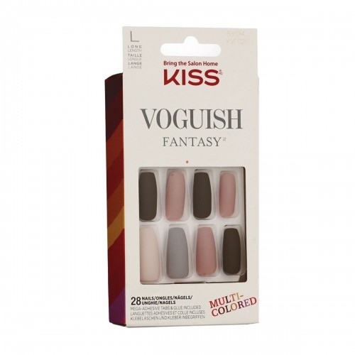 False nails Kiss Voguish Fantasy Multicolour (28 Units) image 1