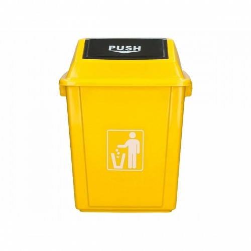 Rubbish bin Q-Connect KF10062 Yellow Plastic 58 L image 1