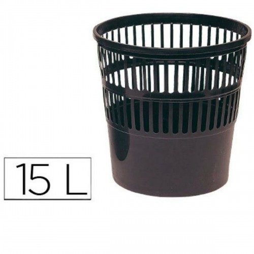 Rubbish bin Q-Connect KF15149 Black Plastic 15 L image 1