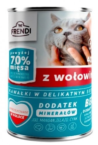 FRENDI with Beef chunks in delicate sauce - wet cat food - 400g image 1