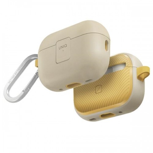 UNIQ etui Clyde Lock Case AirPods Pro 2 (2022|2023) beżowo-żółty|ivory-canary yellow image 1