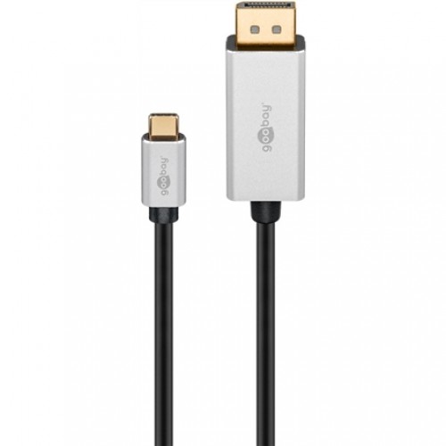 Goobay USB-C to DisplayPort Adapter Cable 60176 2 m  Silver|Black  DisplayPort  Type-C image 1