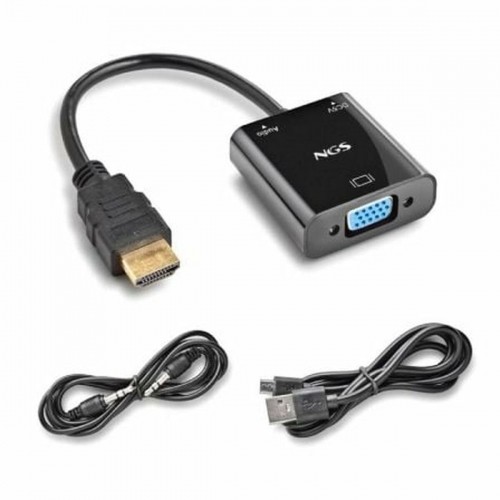 HDMI to VGA Adapter NGS CHAMALEON 15 cm Black image 1